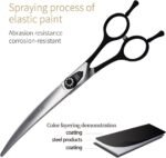 7.0'' Professional Dog Grooming Scissors Set with Black Non-Slip Handle 440C Stainless Steel Straight Thinning Curved Chunker Shears 4pcs Set for Pet Grooming Services - Image 3