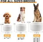 Non-Slip Ceramic Dog Bowls,6" Dog Food and Water Bowl Set with Silicone Base, 32oz/4cups Weighted Flip-Proof Pet Feeding Bowl for Medium Dogs (Medium,White) - Image 3