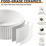 Non-Slip Ceramic Dog Bowls,6" Dog Food and Water Bowl Set with Silicone Base, 32oz/4cups Weighted Flip-Proof Pet Feeding Bowl for Medium Dogs (Medium,White) - Image 5