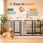 Yaheetech Dog Playpen 40in 8 Panels Portable Fence for Indoor Yard Camping - Image 4