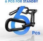 Heavy Duty Carabiner Clip, Steel Carabiners 1100lbs 3" D Shaped Spring Hook Small Clips for Hammocks, Hiking, Keychains, Outdoors and Gym, Dog Leash and Key Ring - Image 3