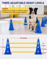 Dog Agility Equipment 12Inch Backyard Obstacle Course Agility Cones Hurdles - Image 2
