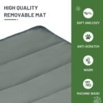 Timber Ridge Small Elevated Dog Bed, 3-in-1 Portable, Folding, and Raised with Removable Pad Mat, Cooling Design for Indoor and Outdoor Use, Grey - Image 6