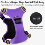 Joytale No Pull Light Up Dog Harness, Night Walks, AirTag Holder, Purple M - Image 6