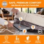K&H Pet Bed Warmer, Safety Listed, Cat Heating Pad, Small 10.25x9.25in Gray - Image 3