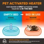 K&H Pet Bed Warmer, Safety Listed, Cat Heating Pad, Small 10.25x9.25in Gray - Image 4