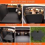 Back Seat Extender for Dogs - Large Space, Heavy-Duty Dog Car Seat Cover for Back Seat with Hard Bottom Holds 420lbs, Waterproof 600D Upgraded Material Dog Hammock - Image 4