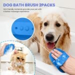 Cleaning Shedding Brush - Professional Pet Grooming Kit Skin Friendly Grooming Tool for Dogs, Cats, and Puppies, Deshedding and Hair Removal for Long/Short Haired Pets, Blue - Image 6