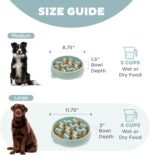 Outward Hound Fun Feeder Slo Bowl Dog Slow Feeder, Notch, Sage, 9.1" - Image 5