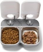 Closer Pets 2-Meal Automatic Feeder, 400g Per Bowl, Wet & Dry Food, White - Image 9