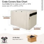 HiCaptain 30-Inch Dog Crate Cover with Mesh, Waterproof Kennel Cover, Beige - Image 4