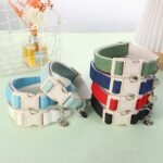 DOGWONG Cotton Hemp Dog Collar, Heavy-Duty White Dog Collar Adjustable Soft Natural Fabric Pet Dog Collar Cute Wedding Puppy Necklace for Small Medium Large Dogs - Image 5
