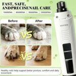 Dog Nail Grinder, Ultra-Quiet 37dB, Low Vibration Pet Nail Trimmer Painless - Image 3