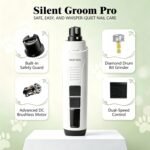 Dog Nail Grinder, Ultra-Quiet 37dB, Low Vibration Pet Nail Trimmer Painless - Image 4