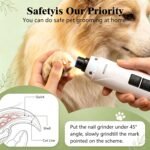 Dog Nail Grinder, Ultra-Quiet 37dB, Low Vibration Pet Nail Trimmer Painless - Image 5