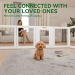 EVERFRONT Clear Acrylic Dog Playpen Indoor Puppy Playpen, 24" H, 10 Panels - Image 3