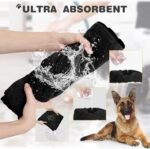 Chumia 4 Pcs Dog Towels for Drying, 16 x 32 Inch, Black - Image 3