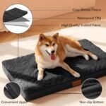 Patas Lague Orthopedic Large Dog Bed Washable Pet Sofa Mat 36''X24'' Black - Image 3