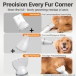 Buenkee Handheld Dog Dryer, 3HP High-Velocity Pet Hair Blower, White - Image 5