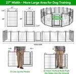 Dog Playpen Outdoor 16 Piece Panels Heavy Duty Dog Fence 40" Height - Image 5