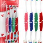 Pet Toothbrush for Dogs, Cats with Soft Bristles – Easy Teeth Cleaning & Dental Care, Non Slip Dual Head Dog Toothbrush for Medium & Large Pets, Toothpaste Not Included, Pack of 4 Multi