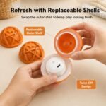 Orange Replacement Shell for Interactive Dog Ball Toy, 4-Turn Thread - Image 3