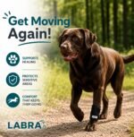 Labra Dog Front Leg Brace - Compression Wrap with Adjustable Straps - Dog Wrist Brace for Support - Leg Sleeve to Stop Licking - Aid in Wound Care and Recovery - Small/Medium - Image 5