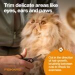 Fiskars Pet Grooming Detailing Scissors for Dogs & Cats, 5.5", Orange/Black - Image 5