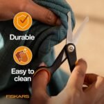 Fiskars Pet Grooming Detailing Scissors for Dogs & Cats, 5.5", Orange/Black - Image 8