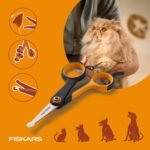 Fiskars Pet Grooming Detailing Scissors for Dogs & Cats, 5.5", Orange/Black - Image 9