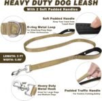 No Pull Tactical Dog Harness and Leash Set,10 Patches Brown M - Image 3