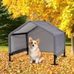 Dog Tent Shade Shelter Outdoor for Small Medium Dogs, Waterproof Sun Protection Pet House for Dogs, Small Animals and Livestock, Pet Canopy with Upgraded Doors and Ground Nails 29.5 * 25.6 inches - Image 9