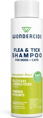 Wondercide - Flea & Tick Shampoo for Dogs and Cats - Lemongrass - 12 Fl oz