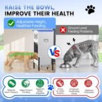50 lbs Large Automatic Dog Feeder with Stainless Tray, Adjustable Heights - Image 4