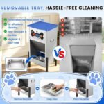 50 lbs Large Automatic Dog Feeder with Stainless Tray, Adjustable Heights - Image 6