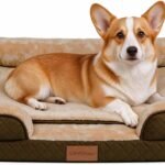 Dog Bed with Reusable Potty Pad – 35″ X 28″ X 6.7″ Brown