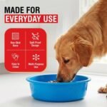 Loving Pets Dolce Luminoso Dog Bowl, Non-Skid Plastic Bowl, Large, Blue - Image 3