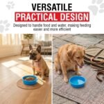 Loving Pets Dolce Luminoso Dog Bowl, Non-Skid Plastic Bowl, Large, Blue - Image 5