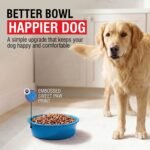 Loving Pets Dolce Luminoso Dog Bowl, Non-Skid Plastic Bowl, Large, Blue - Image 6