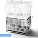 Collapsible Stainless Steel Dog Crate, 48" - Image 4
