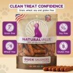 Loving Pets Natural Value Duck Sausages - Soft Jerky Dog Treats for Large & Small Breeds - Healthy Gluten, Wheat, Soy & Grain Free Pet Treats for Dogs - Image 3