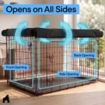 GORILLA GRIP Dog Enclosure Crate Cover, Kennel Cage Topper 24 in Black - Image 4