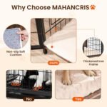 MAHANCRIS Dog Crate Furniture with Cushion, Wooden Dog Kennel with Double Doors, Heavy Duty Dog Cage for Small/Medium/Large Dogs, Indoor Dog House End Table, 39.4" L, Rustic Brown DCHR10701 - Image 4
