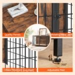 MAHANCRIS Dog Crate Furniture with Cushion, Wooden Dog Kennel with Double Doors, Heavy Duty Dog Cage for Small/Medium/Large Dogs, Indoor Dog House End Table, 39.4" L, Rustic Brown DCHR10701 - Image 6