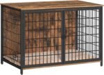 MAHANCRIS Dog Crate Furniture with Cushion, Wooden Dog Kennel with Double Doors, Heavy Duty Dog Cage for Small/Medium/Large Dogs, Indoor Dog House End Table, 39.4" L, Rustic Brown DCHR10701 - Image 9