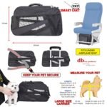 dbest products Pet Smart Cart Carrier, Large, Black, Soft Sided Collapsible Folding Travel Bag, Dog Cat Airline Approved Tote Luggage Backpack - Image 4