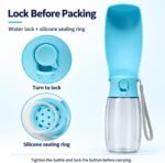 Portable Dog Water Bottle 19oz Blue - Image 8
