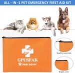 Pet First Aid Kit for Dogs & Cats - Dog First Aid Kit Pet Emergency Kit with First Aid Supplies for Home Camping Hiking Traveling - Image 6