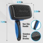 Self-Cleaning Dog Brush for Shedding, Slicker Brush & Grooming Tool - Image 4