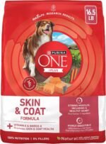 Purina ONE Plus Skin & Coat, Sensitive Stomach Dry Dog Food, 16.5 lb Bag